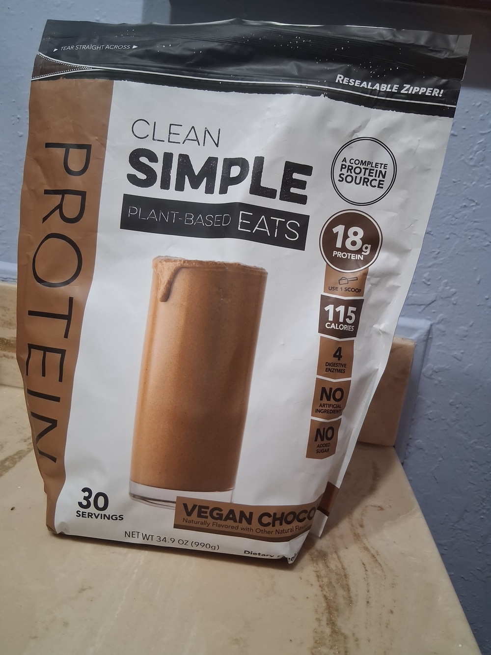 Clean Simple Plant-Based Vegan Choco Protein Powder